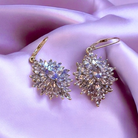 Lavender Tanzanite Sterling Silver Earrings - Picture 4 of 14